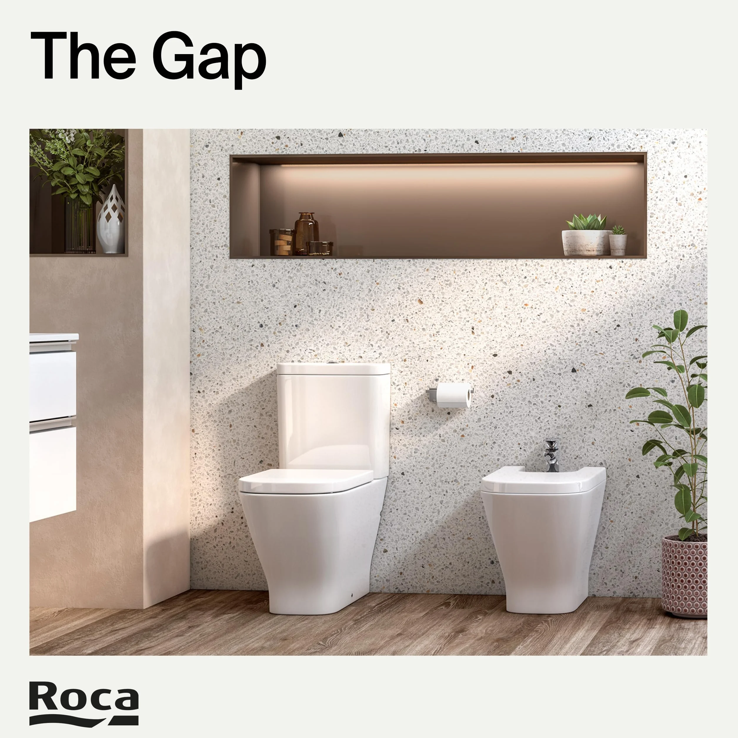 Roca The Gap - Tapa y asiento de Supralit para inodoro de tanque bajo, tapadera de WC original con ajuste perfecto, recambio de tapa de váter resistente, blanco, A80147000B