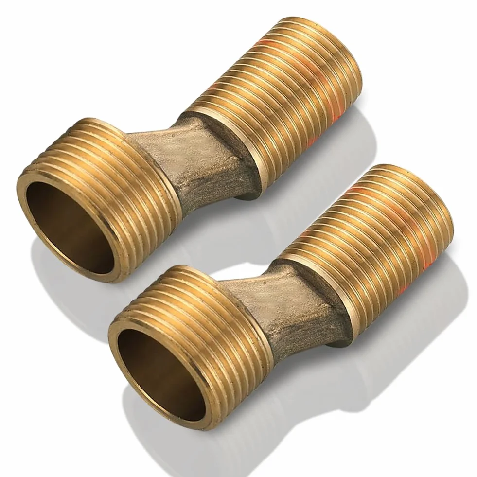 Adaptador de grifo de ducha, conector excéntrico 3/4" AG x 1/2" AG, longitud 60 mm