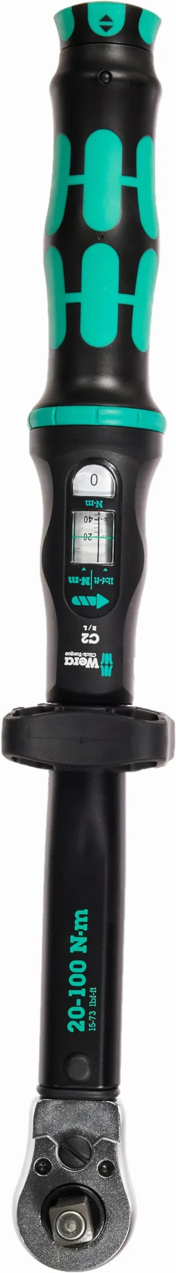 Wera Click-Torque C 2 Push R/L Llave dinamométrica para apriete a derecha e izquierda, 1/2", 20-100 Nm