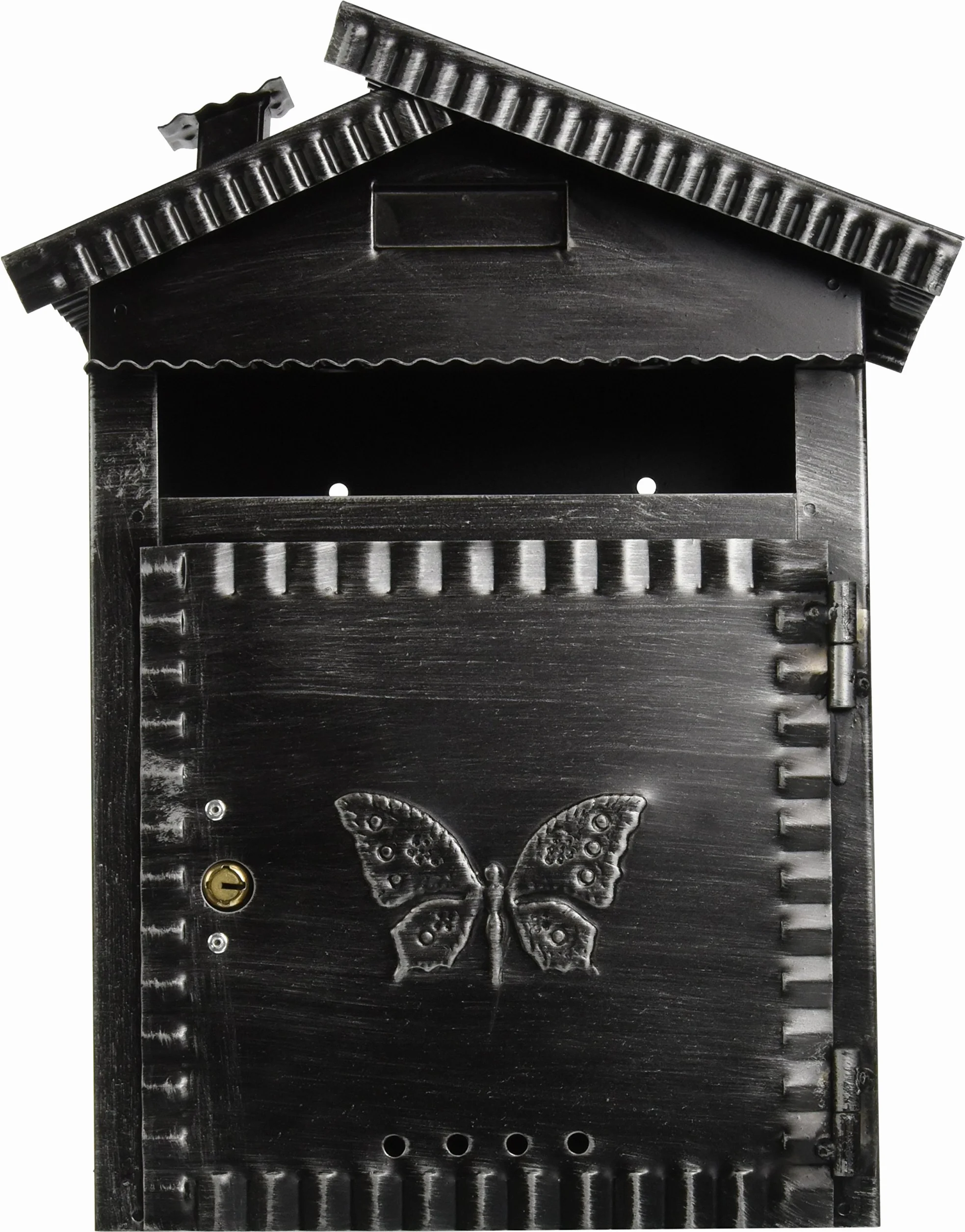 Vigor Blinky 27340-20 - Depósito Para Cartas Hierro Forjado, Shape Efecto Casetta Antiguo, 22X12X35