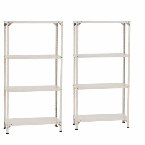 Pack 2 estanterías modulares, Fabricadas en Acero Color Blanco, 4 Baldas Capacidad de Carga máxima 200kg. 150cm x 75cm x 30cm. Ideal para garajes, talleres, almacenes y decoración. Gran Capacidad
