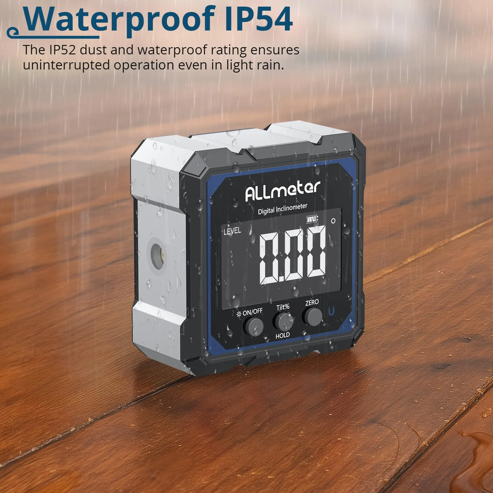 Medidor de ángulo digital recargable con nivel láser, 4 lados magnéticos, láser verde, inclinómetro +/- 0,1°, USB-C, para carpintería y construcción