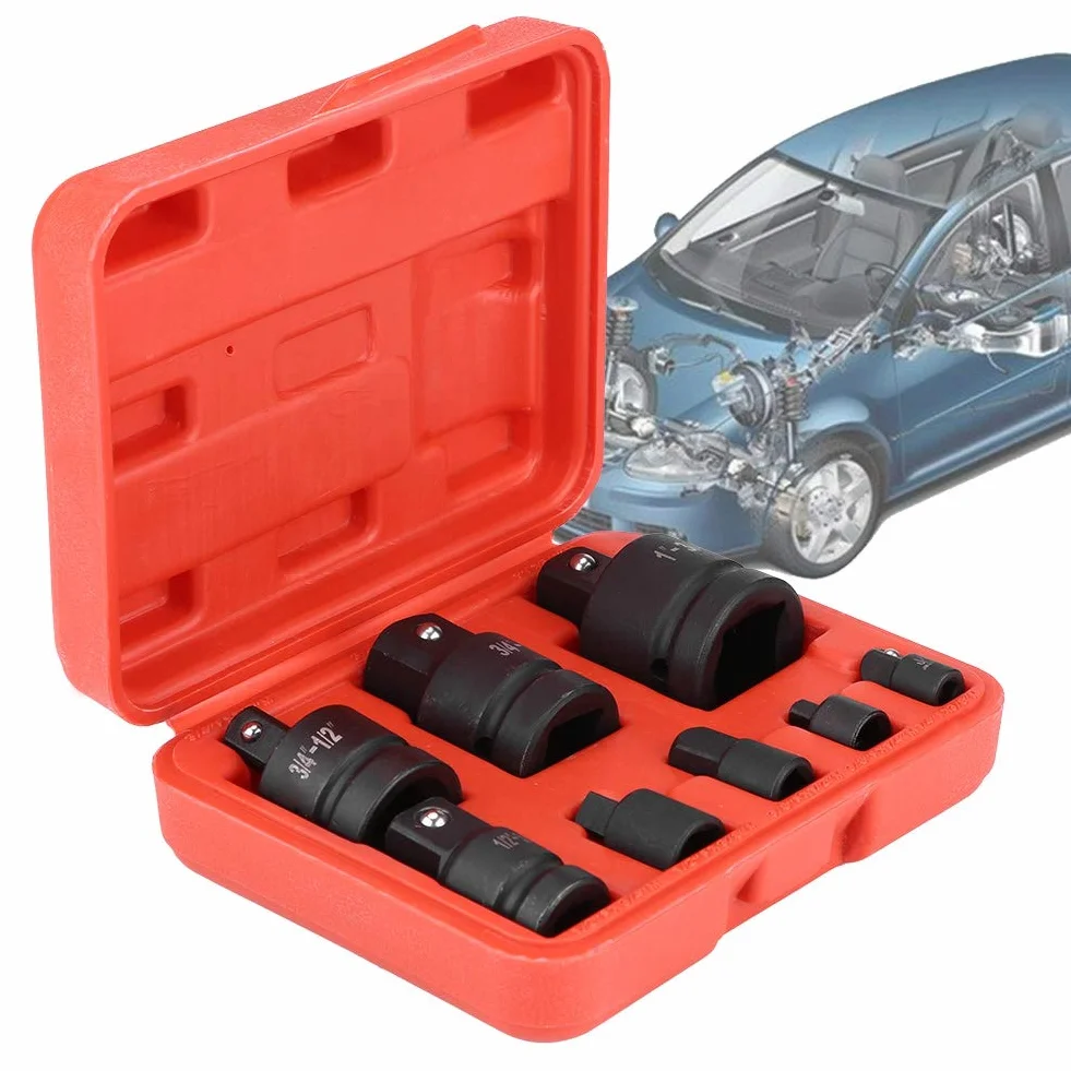 Juego de Adaptadores de Enchufe de Impacto, 8 Piezas, Convertidor Reductor Profesional