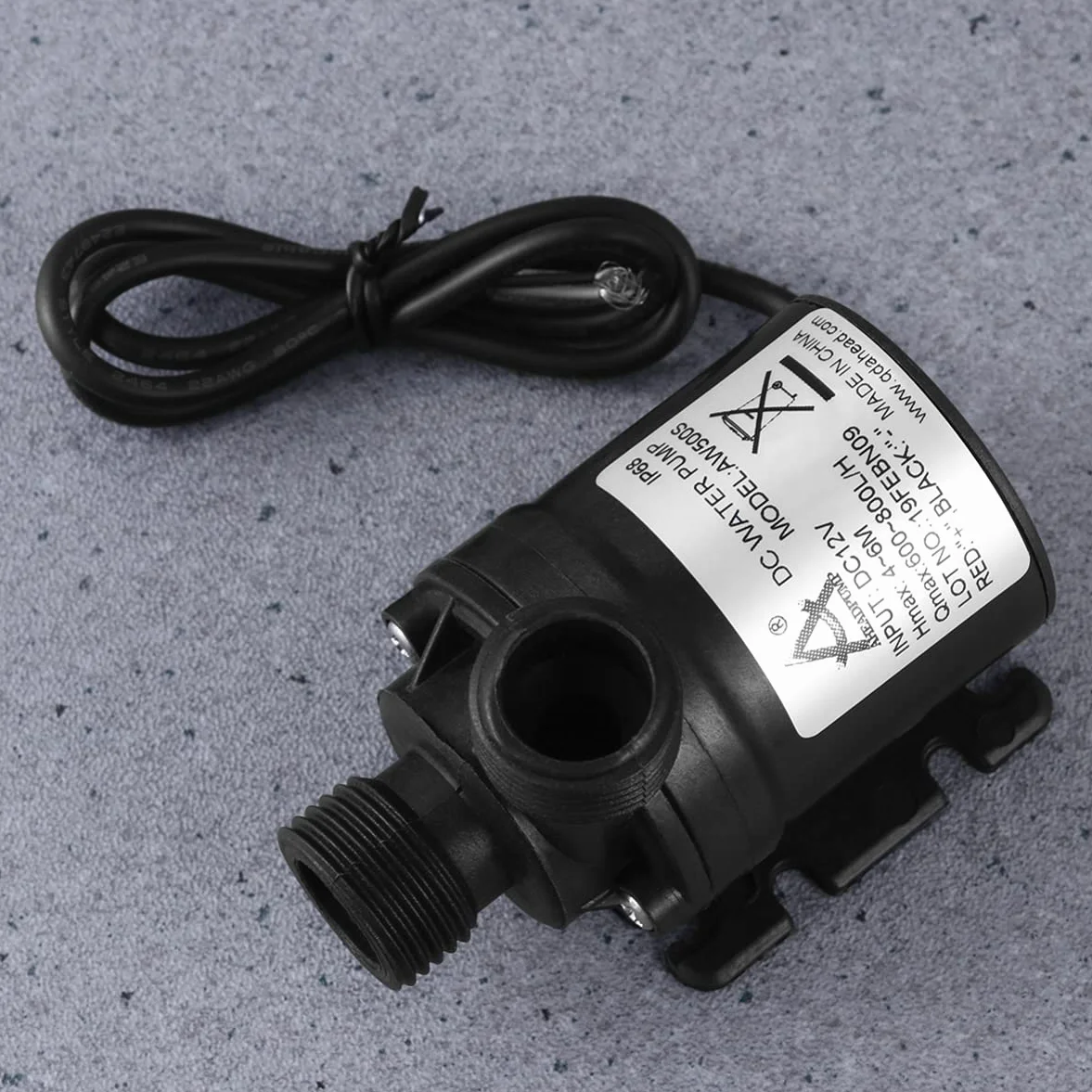 UEETEK Bomba de agua sumergible CC 12 V, 800 L/H, 5 m, sin escobillas para pozos, sistema de circulación de agua