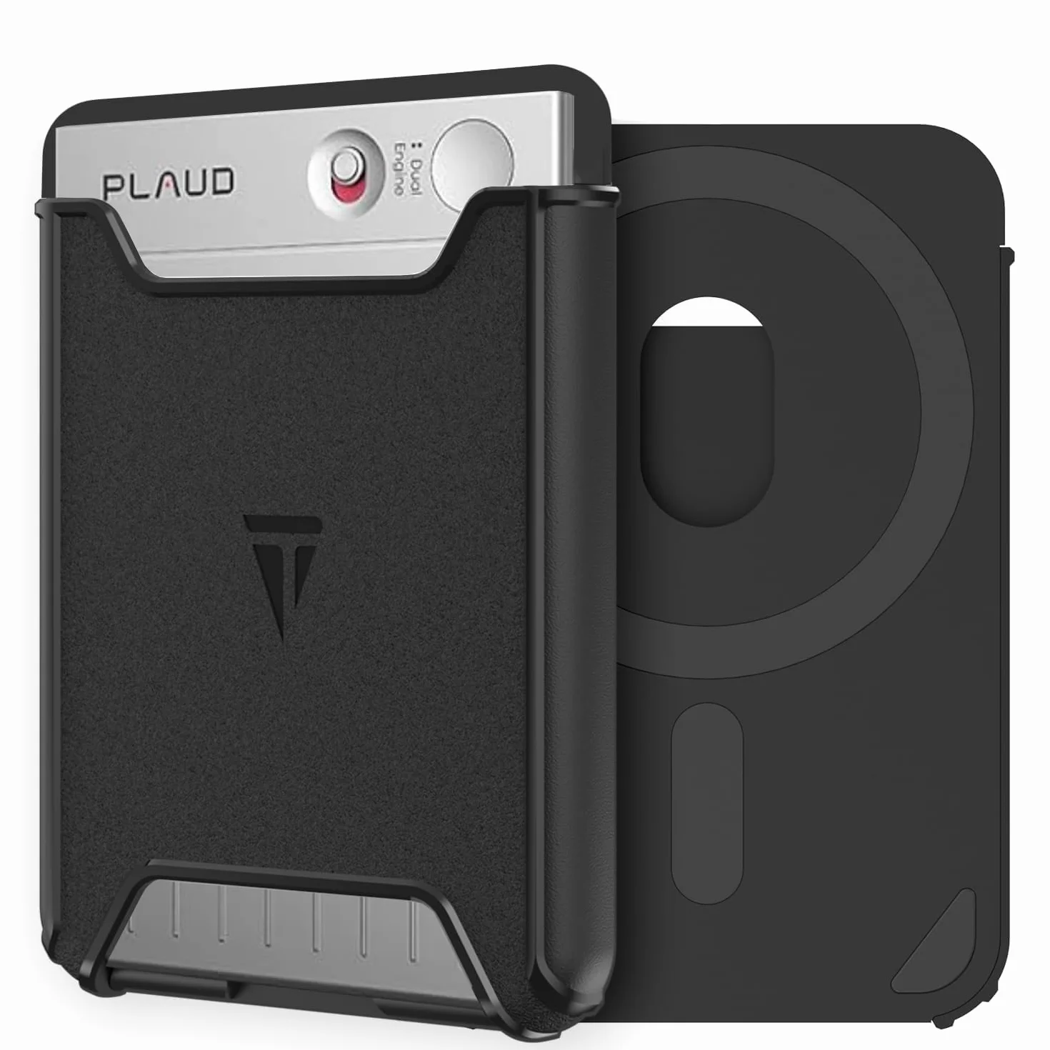 TUDIA Soporte magnético para grabadora de voz PLAUD Note AI, funda protectora delgada de policarbonato duro negro