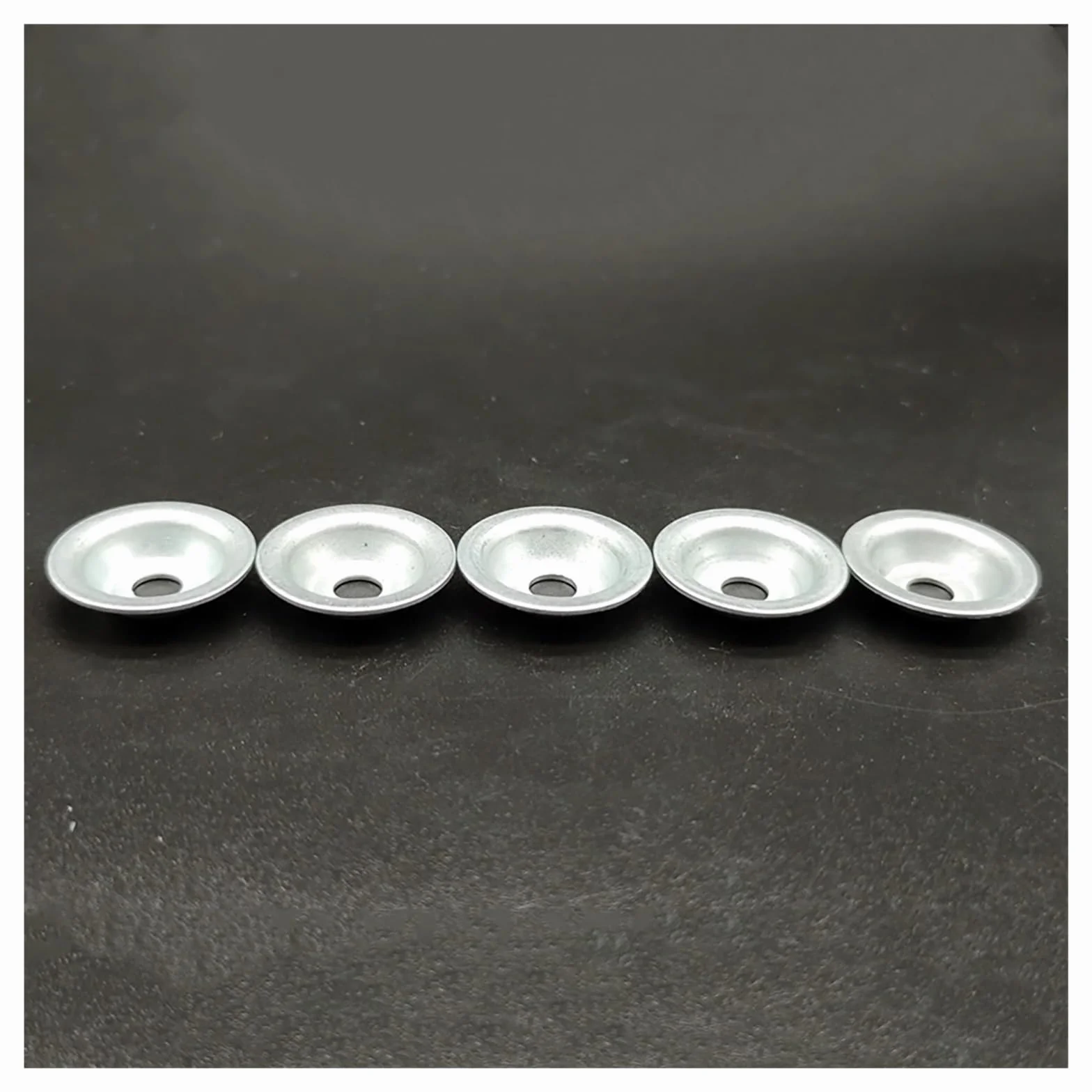 Arandelas de piezas, tuercas de hardware, arandelas avellanadas de acabado, juntas de tornillo, 50 piezas de arandela cóncava con forma de cuenco con orificio de hierro, almohadilla de tapa, junta cón