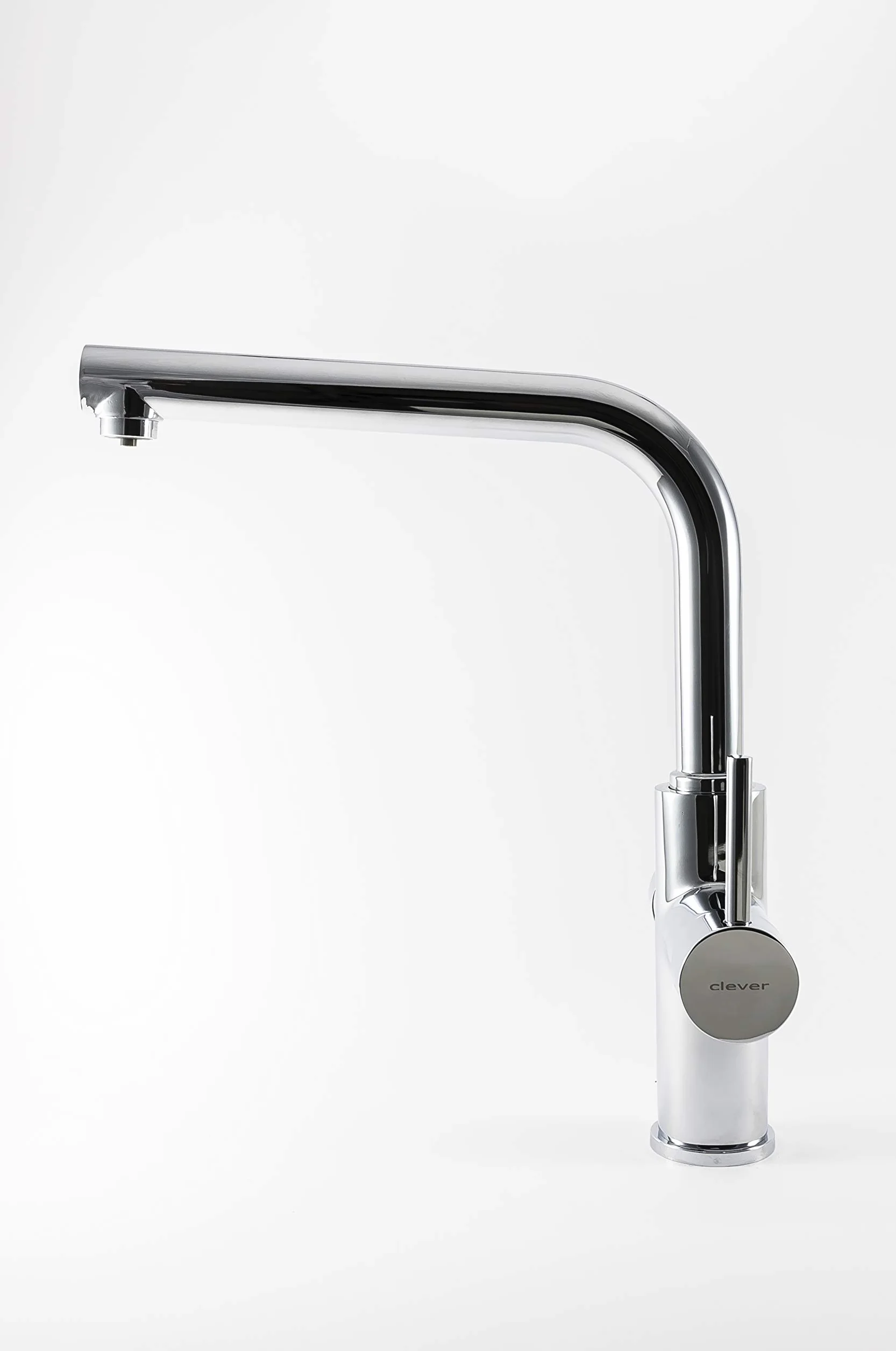Clever 99684 Grifo de Cocina Monomando Agua Tratada Caiman Econature, Cromado