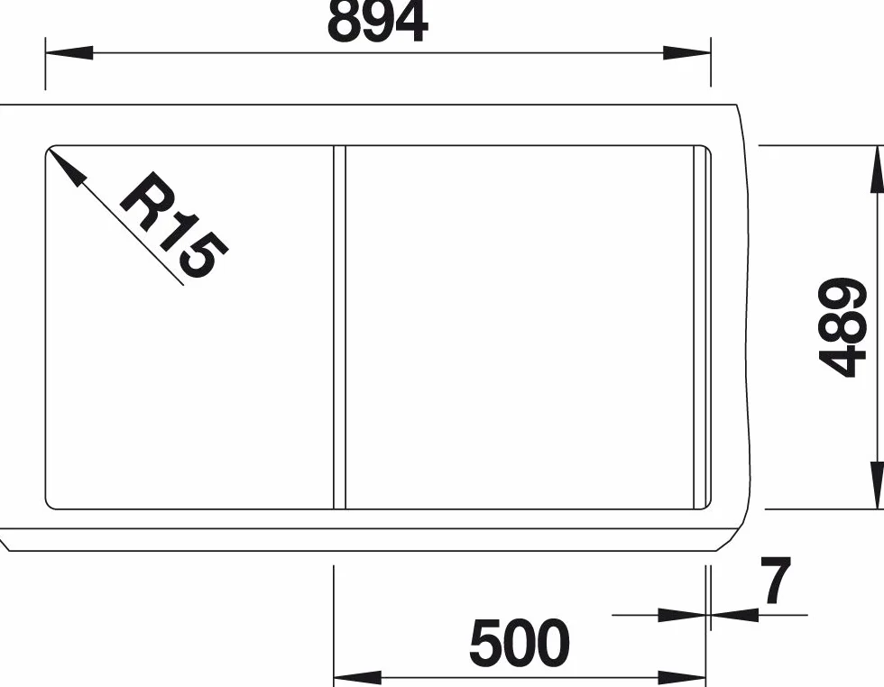 BLANCO CLASSIC PRO 5 S-IF 523663 Grifería de cocina con control a distancia de drenaje, bandeja reversible, mueble de baño de 50 cm, acabado satinado de acero inoxidable