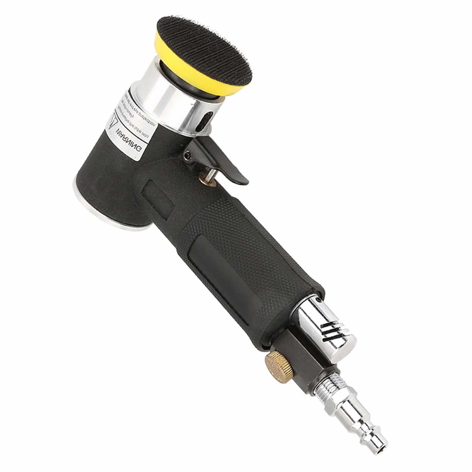 Mini Lijadora de ángulo de Aire, Aire Pulidora Neumática de 90° Mini Lijadora Neumática para Automóvil con Almohadilla de Lijado de 2 Pulgadas y 3 Pulgadas para Herramientas de lijado