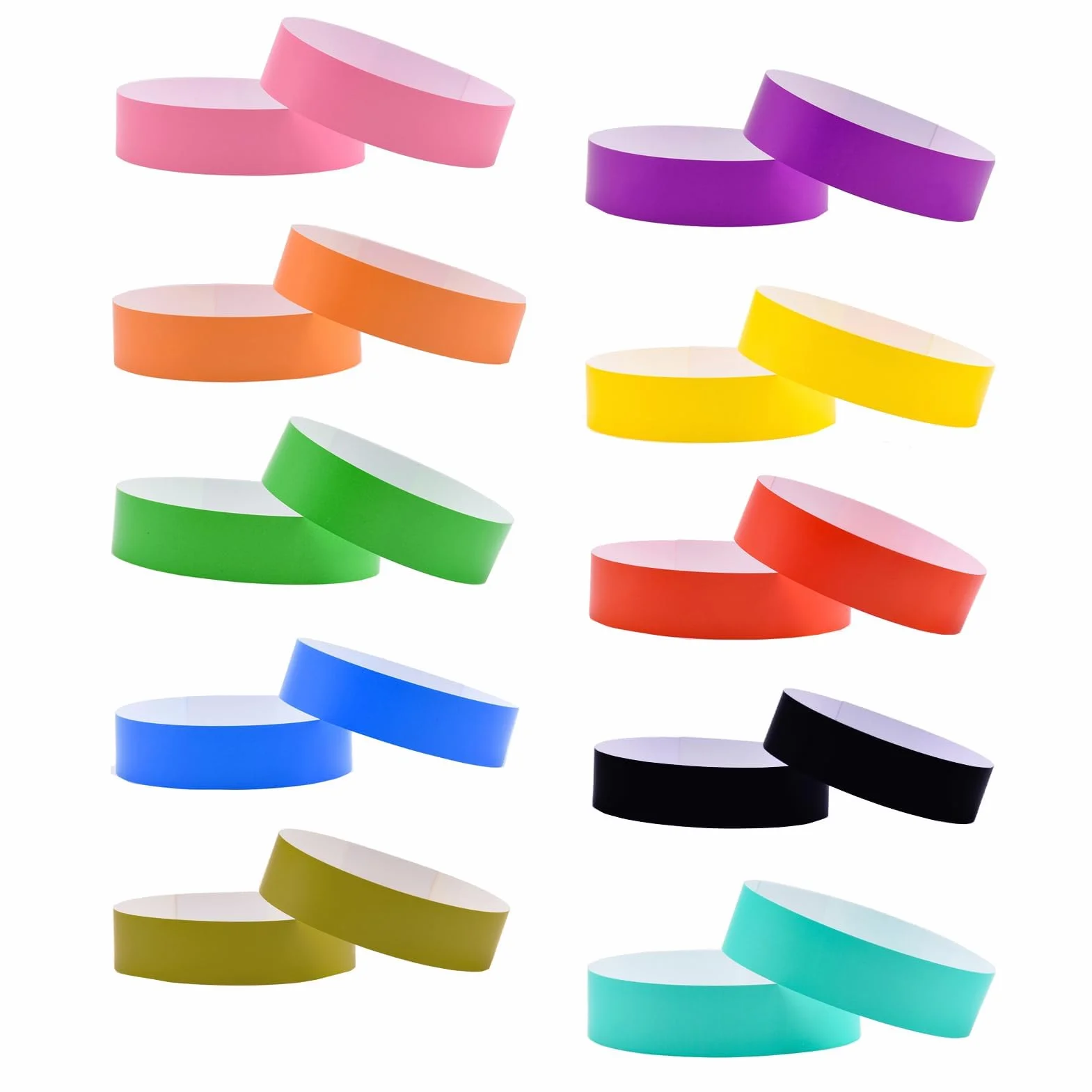 BetterJonny Pulseras Identificativas de Neón 1000Pcs 10 Colores Impermeables para Eventos Festivales