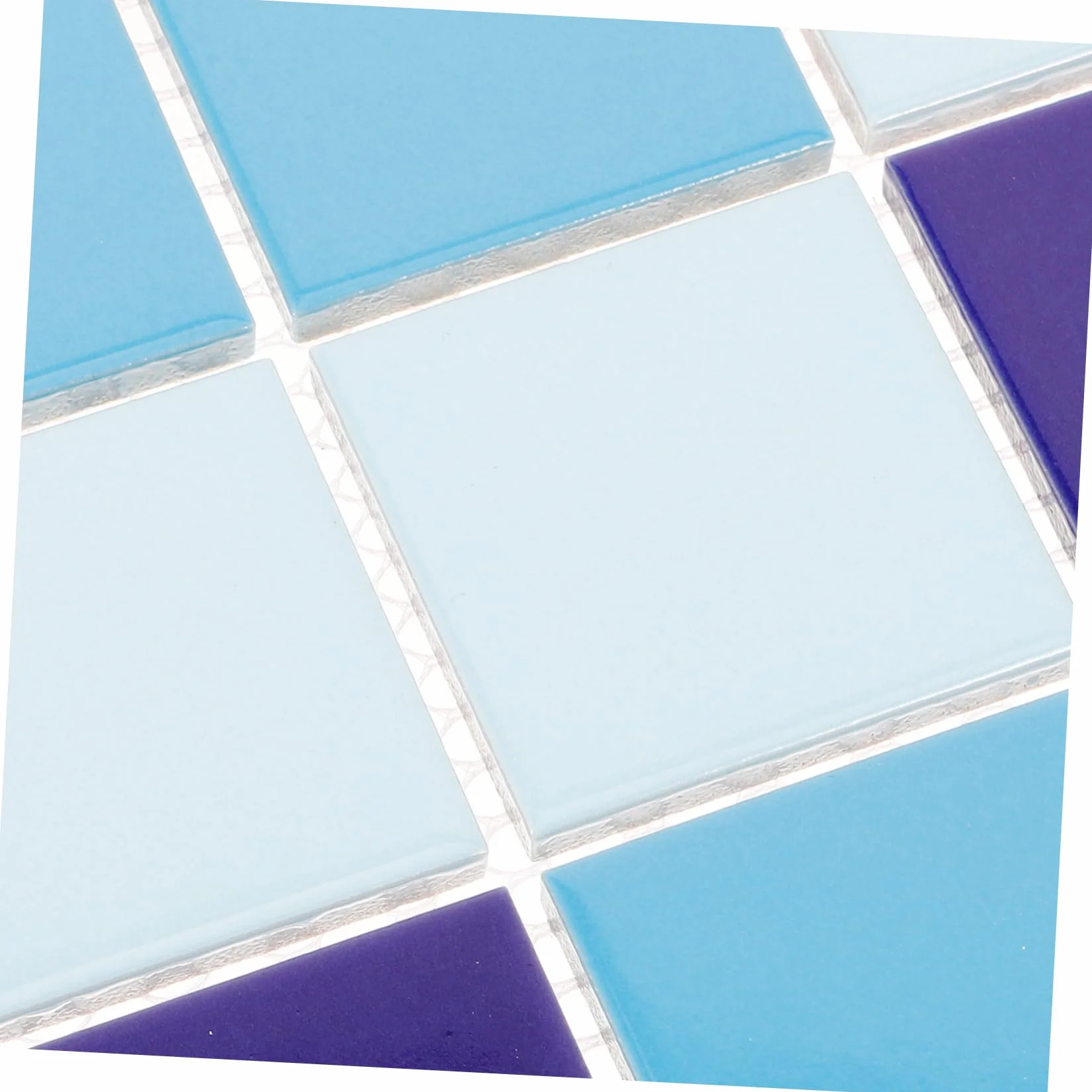 Azulejos Cerámicos Para Piscinas y Baños1 Pieza Placa Azul Esmaltado Brillo Patrón Revestimiento Cerámico Decorativo Para Reparaciones y Manualidades
