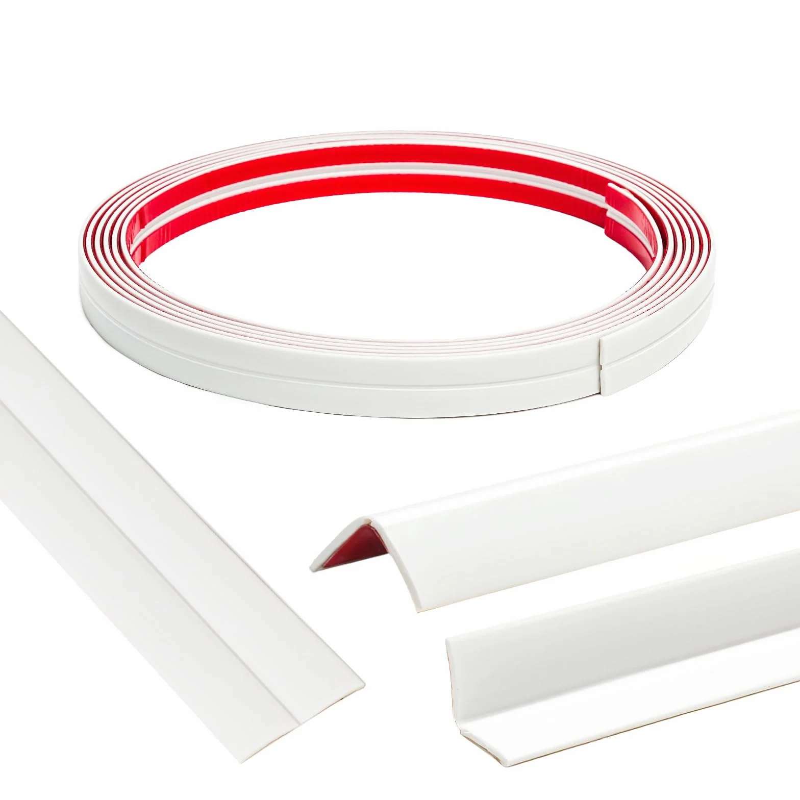 Moldura Angular PVC Flexible Autoadhesiva 3,1M 90–180° Protector Esquinas Pared Blanco 16mm