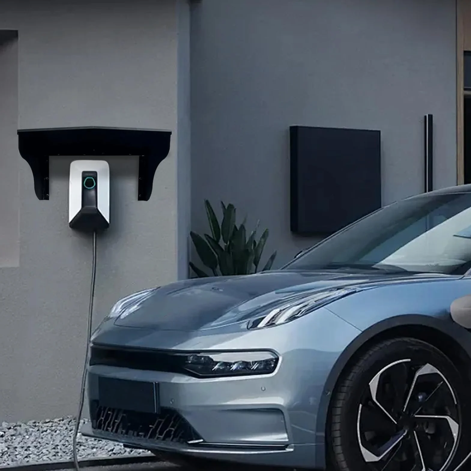 Cubierta eléctrica, cubierta de la caja de conexiones, cubierta de la toma eléctrica de aluminio | Techo protector de la estación de carga | Protección contra la intemperie para montaje en pa
