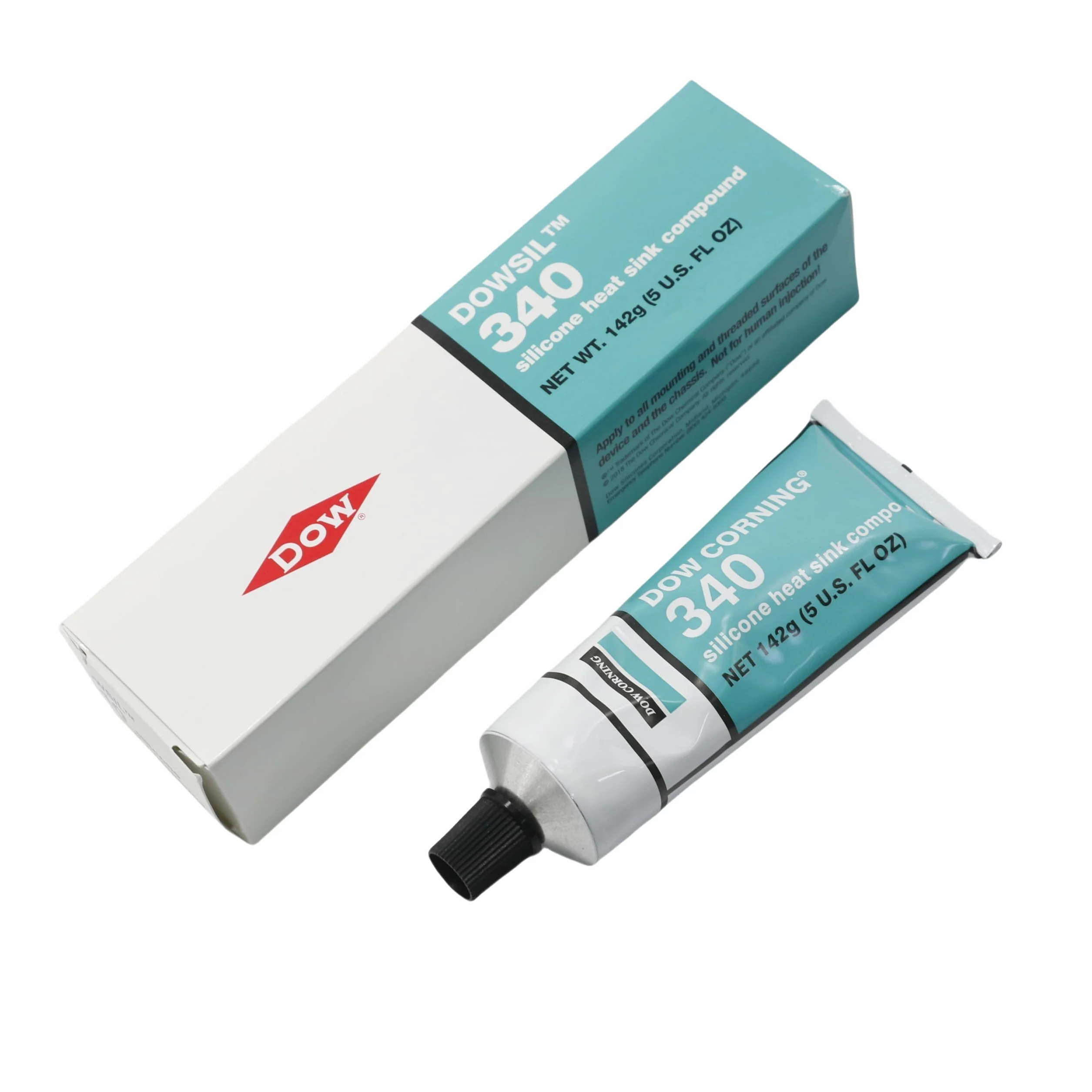 Dow Corning 340 - Compuesto de disipador de calor de silicona blanca de 5 onzas, 142 g, acoplamiento térmico de silicona blanca, grasa conductora de calor para dispositivos eléctricos, conjuntos de