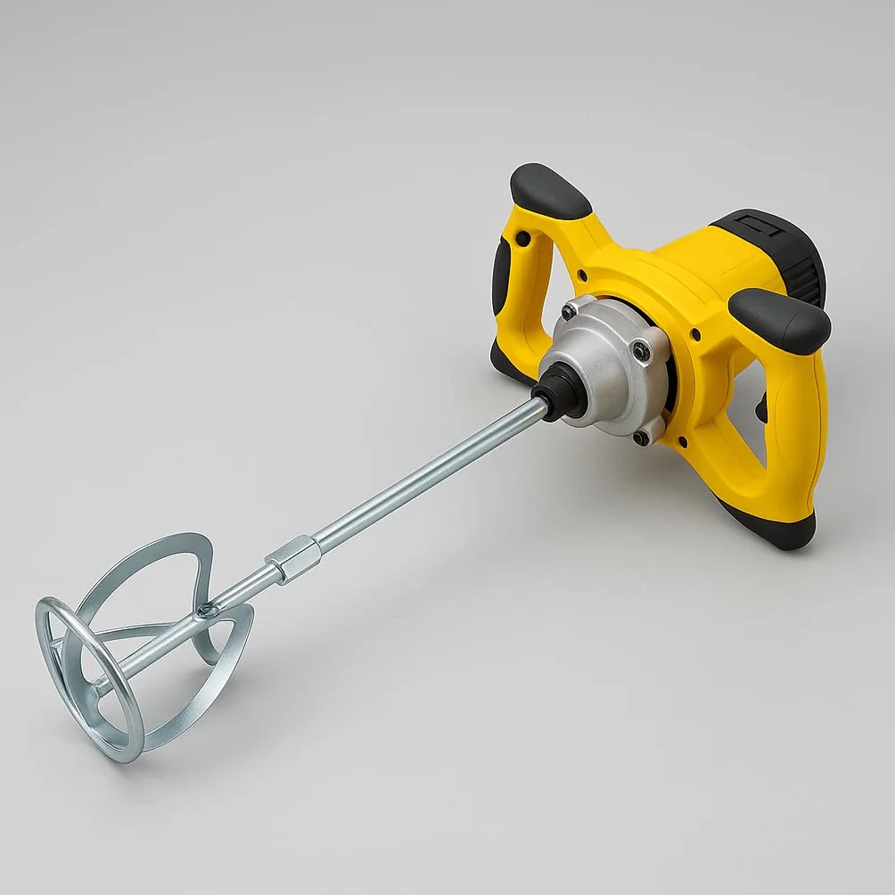 Batidor de Pintura 1200W Profesional, 0–900RPM, Mezclador Eléctrico con Paleta 120mm, para Pintura, Mortero, Cemento, Masilla y Revestimientos, Velocidad Ajustable, Motor Potente y Mango Ergonómico