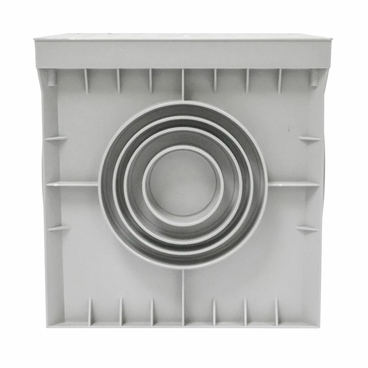 Arqueta Estanca de Suelo Electrica Gris Cuadrada con Tapa Ciega IP54 Arqueta de Riego y Electricidad Arqueta de PVC para Jardín, Drenaje Riego, Instalaciones Eléctricas Tuberías (1, 400x400 mm)