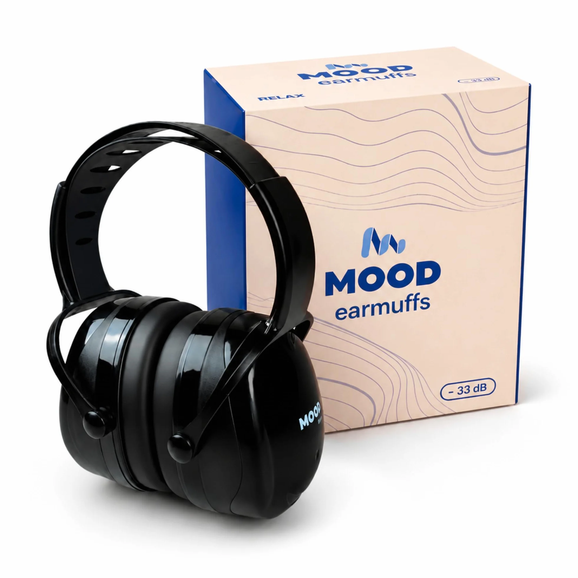 MOOD Cascos antiruido adultos 33 dB SNR Relax Black