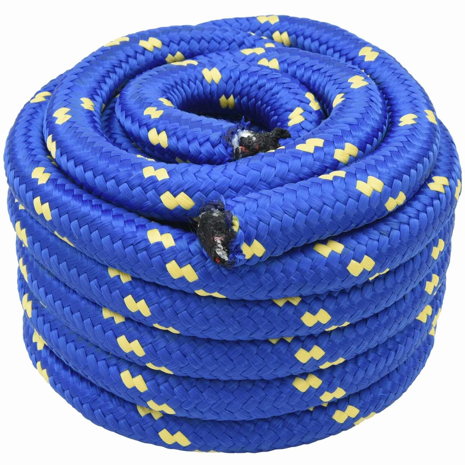 Cuerda para barco de polipropileno, 5 m de longitud, 3 cm de diámetro, color azul, resistente, resistente a la intemperie, para barco, vela, camping, exterior, versátil, para asegurar y anudar