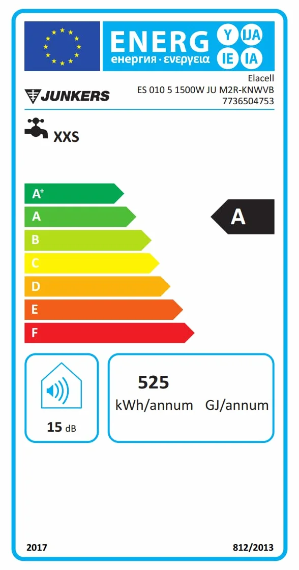 Junkers elacell vertical - Termo electrico elacell vertical 50l clase de eficiencia energetica cm