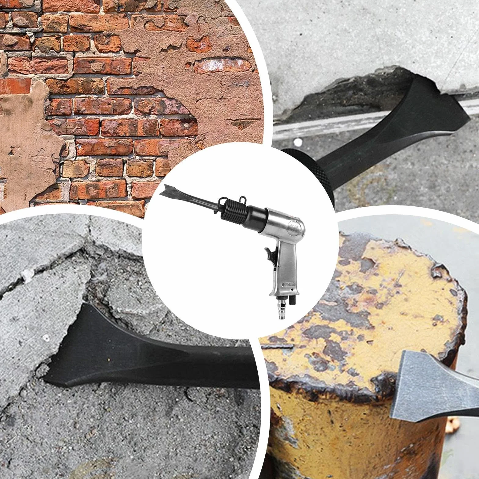Pala neumática de aire - herramienta de cincel portátil ligera con mango recto | Potente comprimido para proyectos de bricolaje, reparación automática, fabricación, tallado en piedra y ap