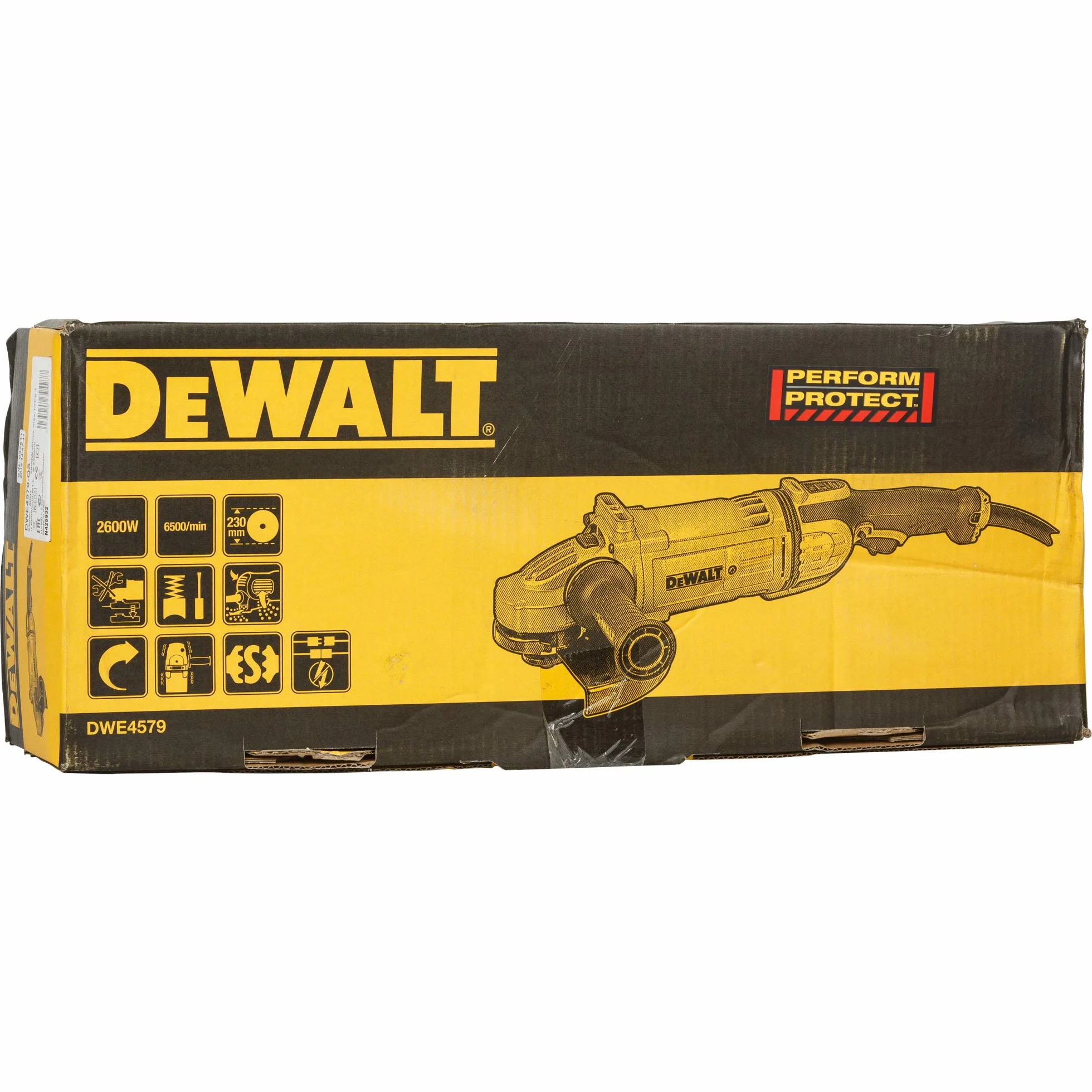 DeWalt DWE4579-QS Amoladora, 2600 W, 230 V, Negro y Amarillo