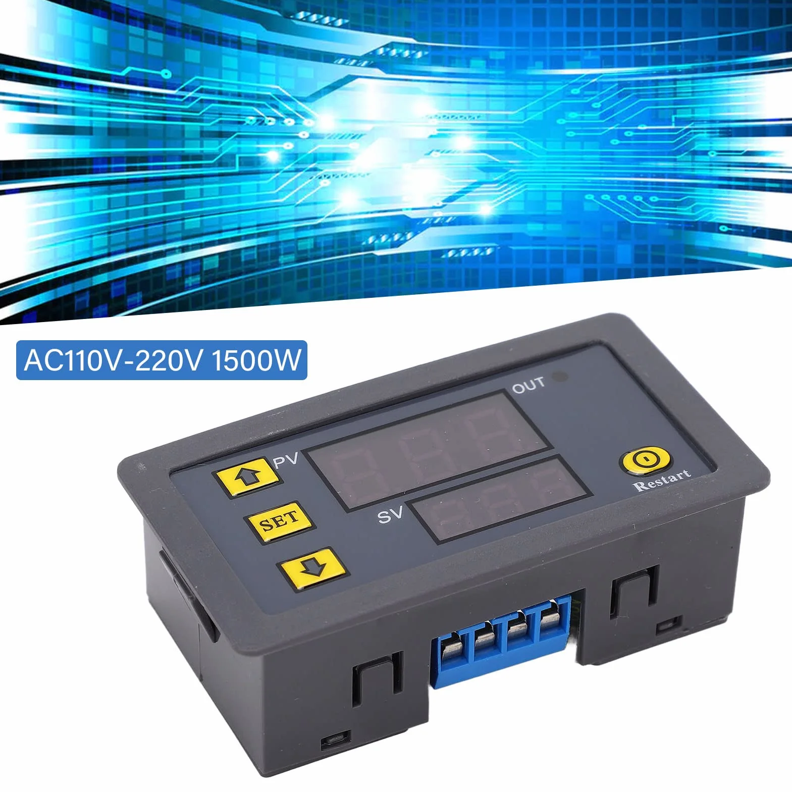 Relé de temporizador digital módulo de interruptor de temporizador normalmente abierto con pantalla digital para una potencia de control inteligente (AC110V-220V)