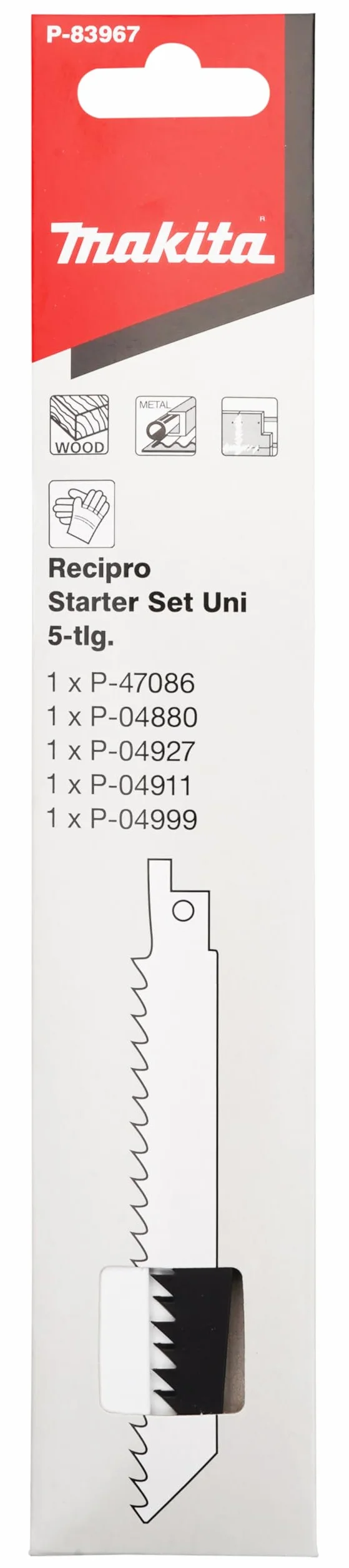 Makita Recipro hojas de sierra de Juego, 1 pieza, P de 83967