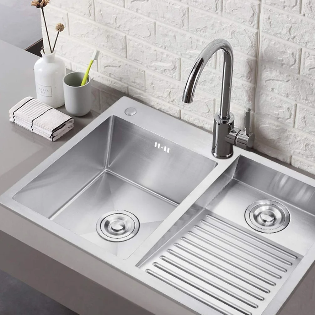Acero De Lavandería Piscina Balcón Del Hogar Inoxidable Fregaderos De Lavandería Con Lavabo Lavadero Fácil De Limpiar Doble Fregadero De Lavandería Piscina Regalo