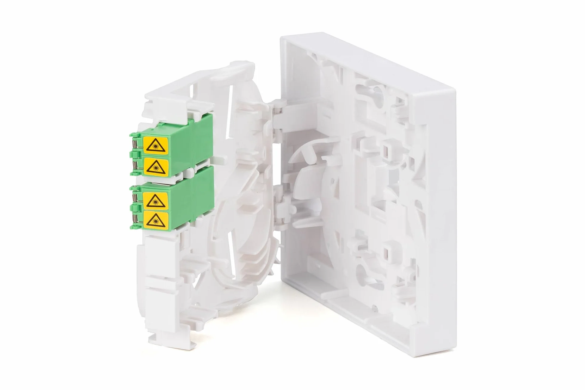 DIGITUS FTTH Caja Fibra Óptica Monomodo 2X LC/APC Dúplex IP45 Blanco