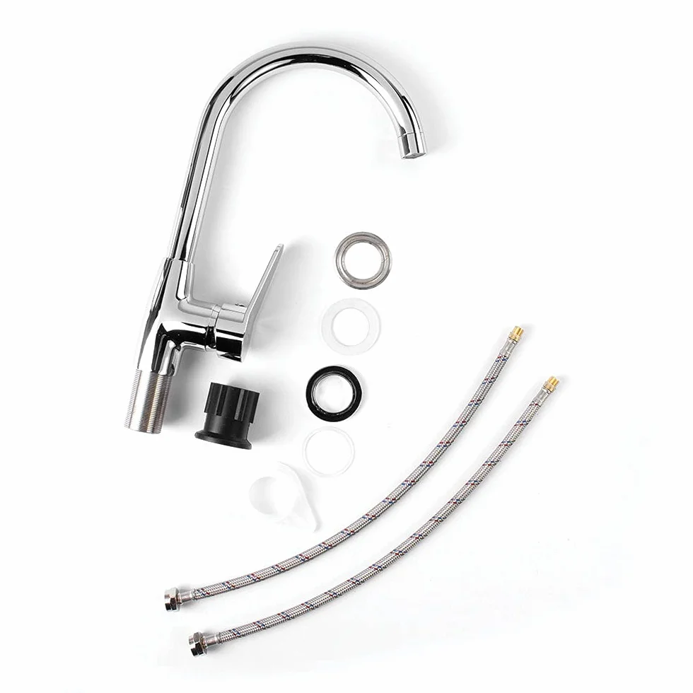Yes Grifo Monomando Fregadera de Repisa con acabado cromado para la cocina simple, sin preocupaciones