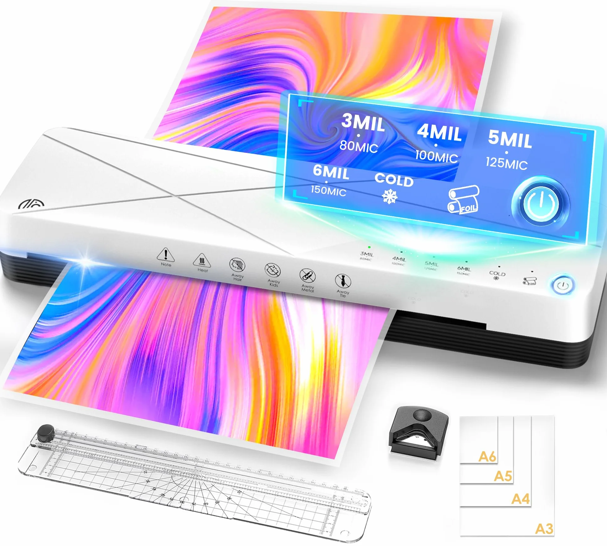 MAXDONE Plastificadora A3 Laminadora Térmica con Función ABS