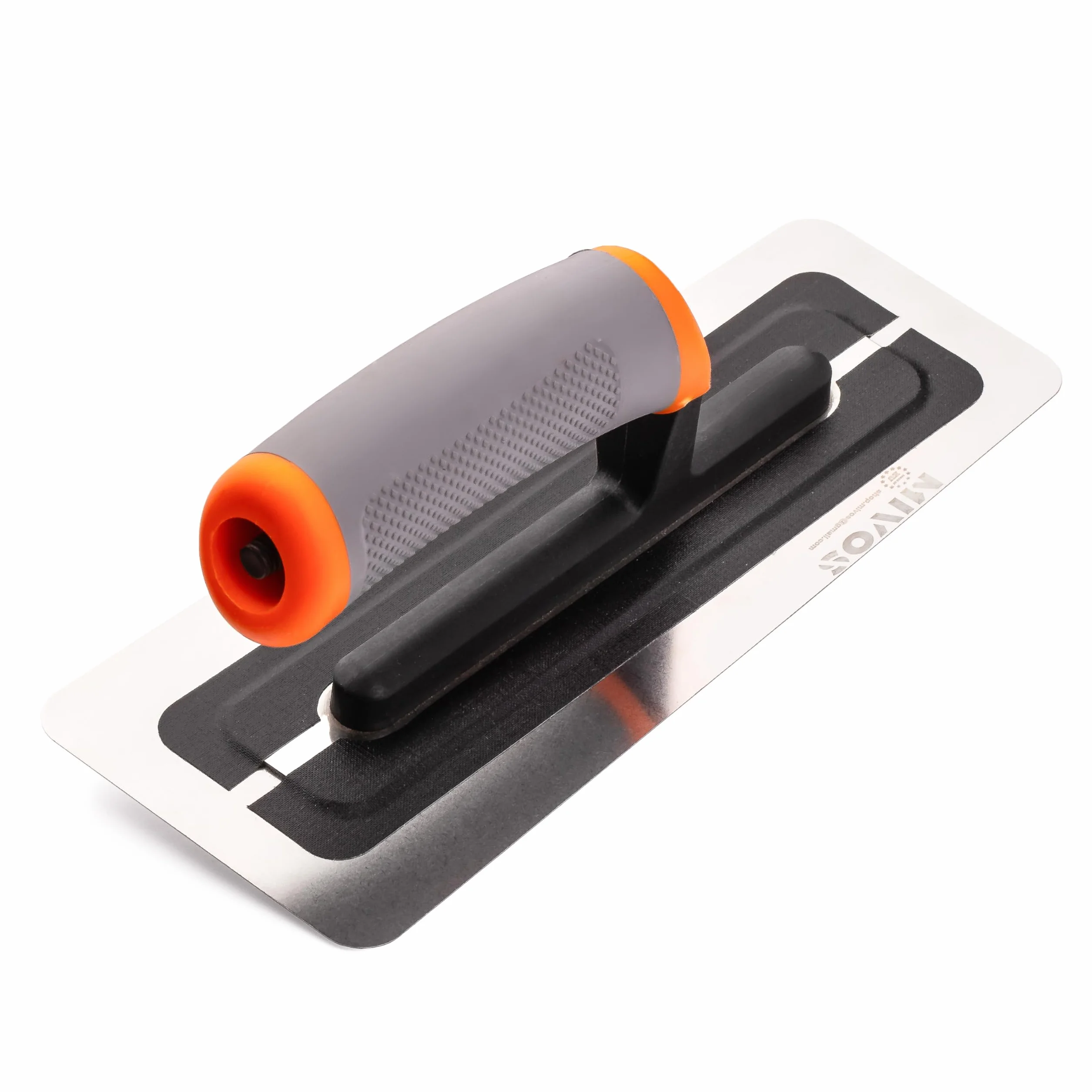 MIVOS llana alisadora de acero inoxidable 240mm - Premium - llana alisadora profesional de acero inoxidable con empuñadura blanda ergonómica - Llana alisadora MADE IN EU