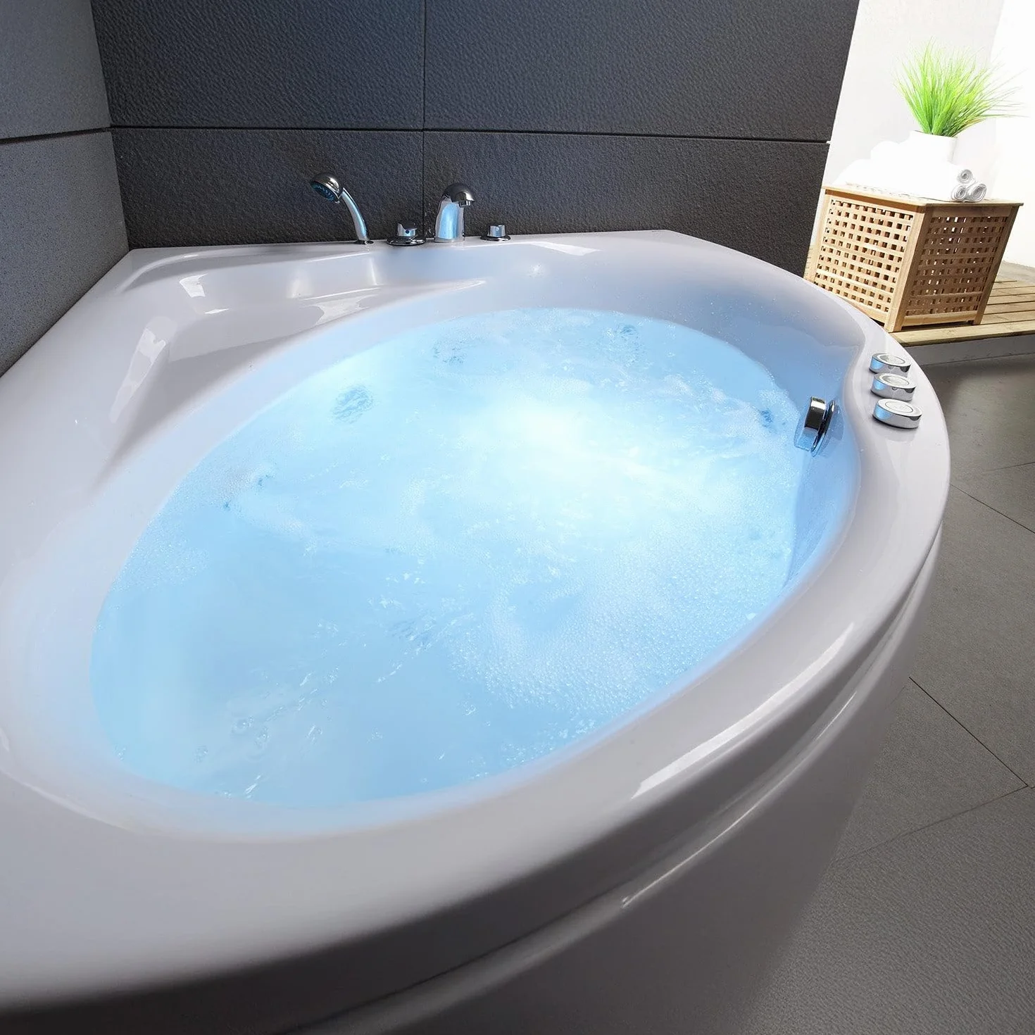 SPALINA Maldives Jets - Bañera de hidromasaje Clásica L. 135 x l. 135 cm