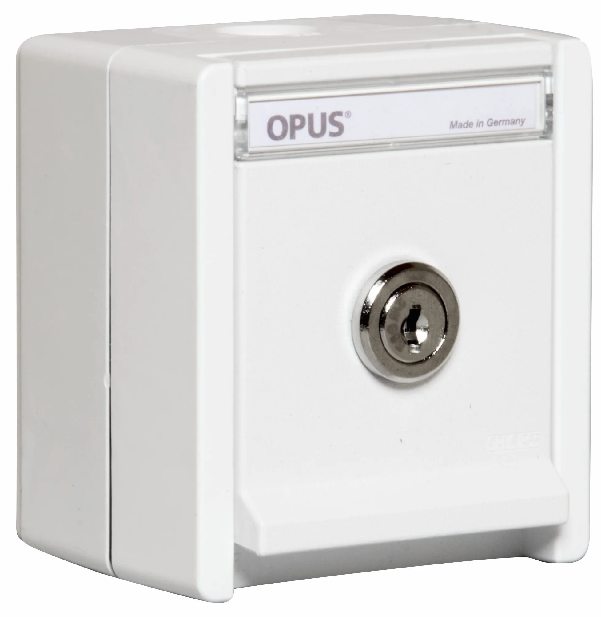 OPUS® RESIST - Toma de corriente con protección de contacto (1 compartimento, cierre con cierre), color blanco puro