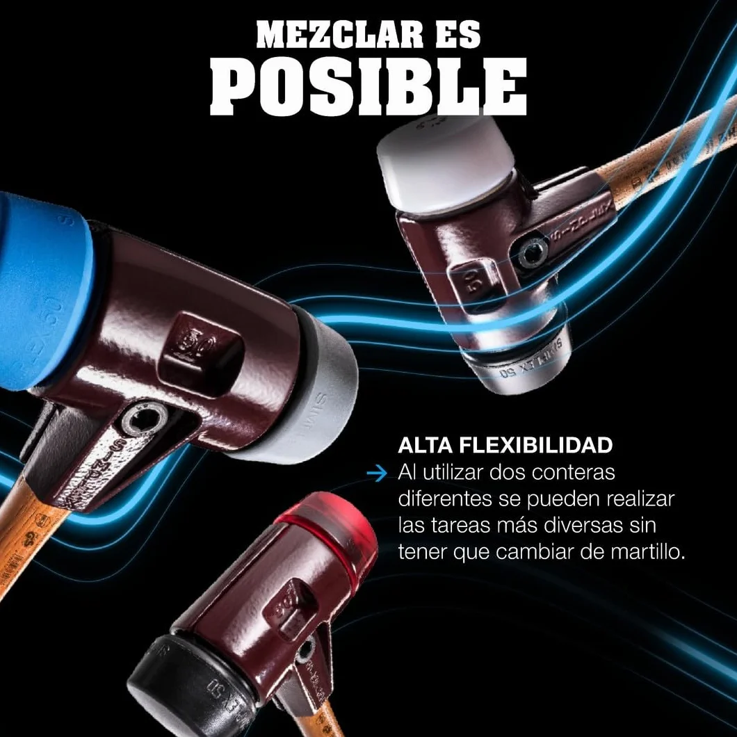 HALDER 3026.050 - Maza de goma + acetato Simplex Ø 50 mm