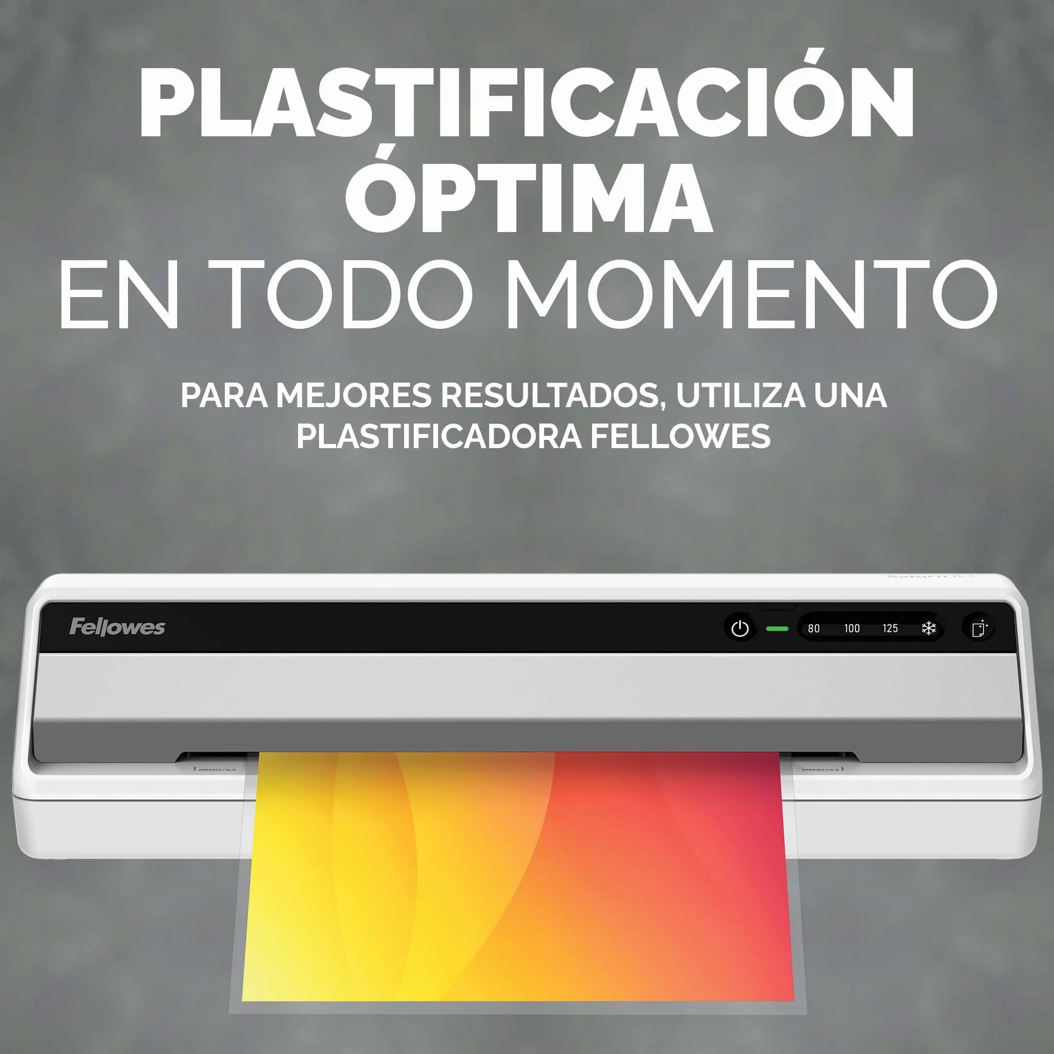 Fellowes Fundas de plastificar A4, Pack 100, brillo, para fotos, carteles, documentos