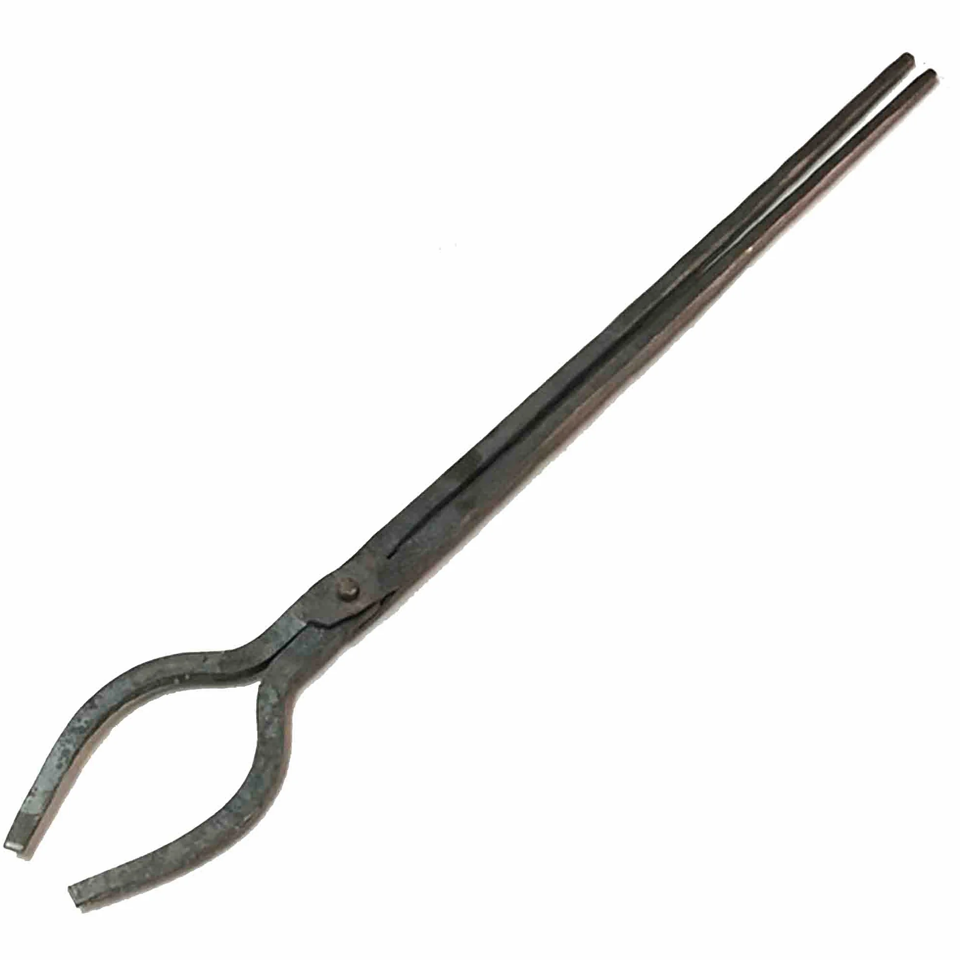 Tenaza de forja Pinzas de herrero Tenaza de forja de nariz redonda Pinzas en U Forja de tornillo de banco de yunque 2PCS 70cm 980g Tenaza de forja para Ingeniero Herrero,A
