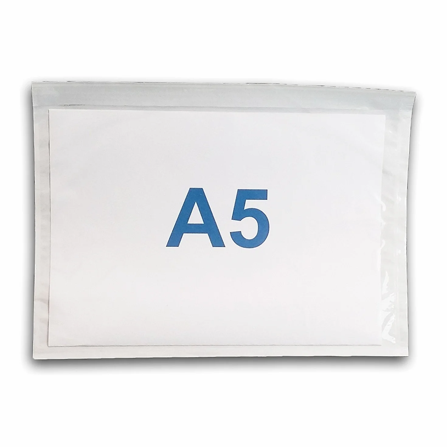 Cubrir 100 A5 maletín adhesivo transparente - autoadhesiva cubierta del envío 225 x 165 mm (A4 doblado en dos)