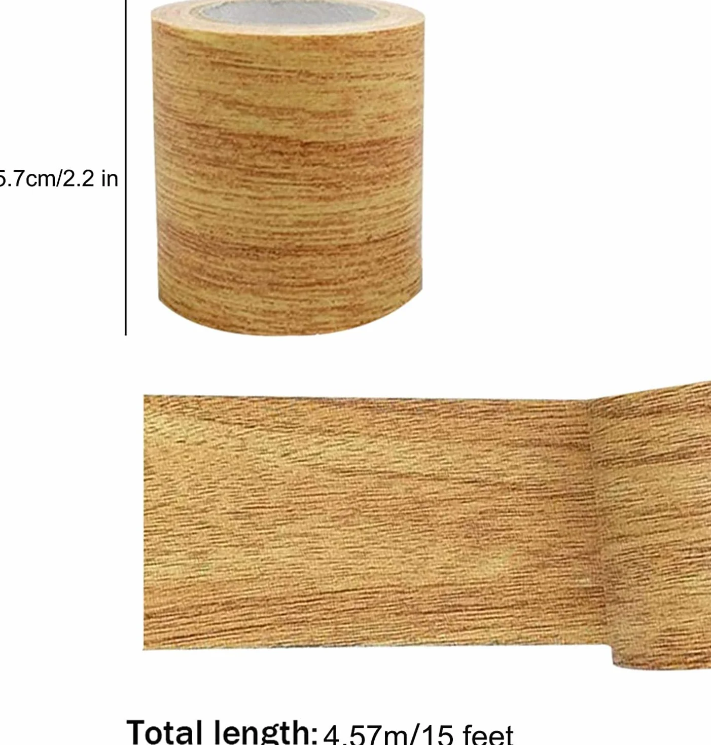 Cinta de Reparación Con Efecto de Madera Impermeable Para Suelos Laminados - Adhesiva, Simulación de Grano de Madera Para Arañazos