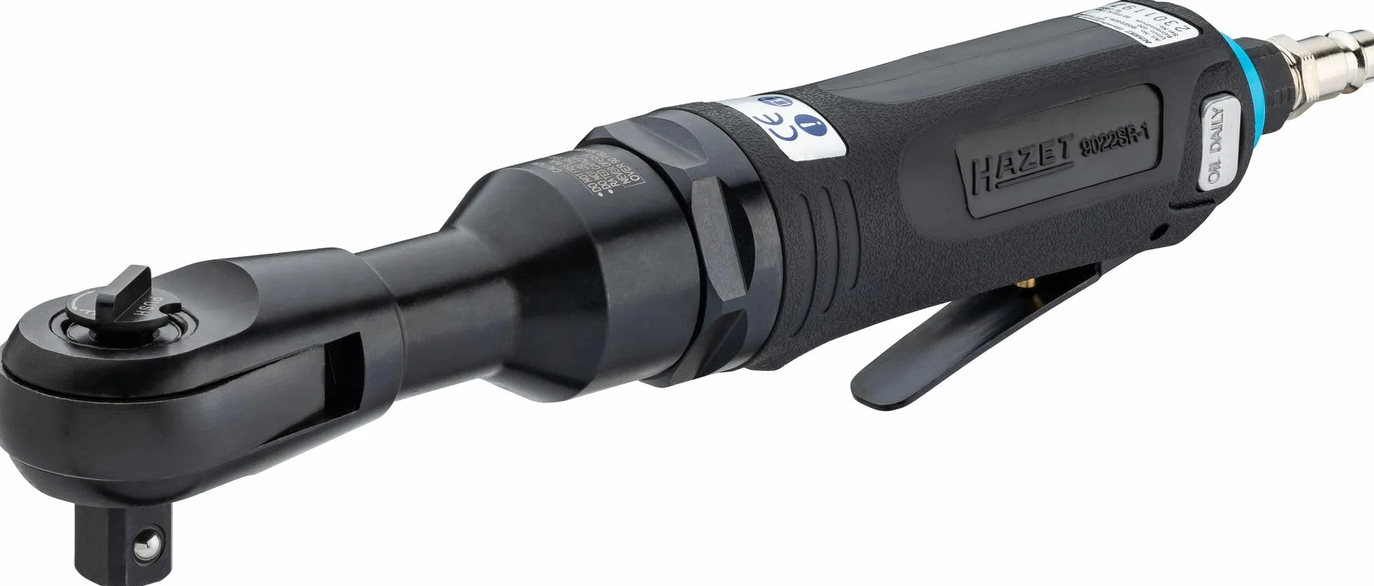 Hazet atornillador neumático 9022SR-1 | atornillador de carraca, diseño corto y compacto, 270 rpm, alto par de apriete