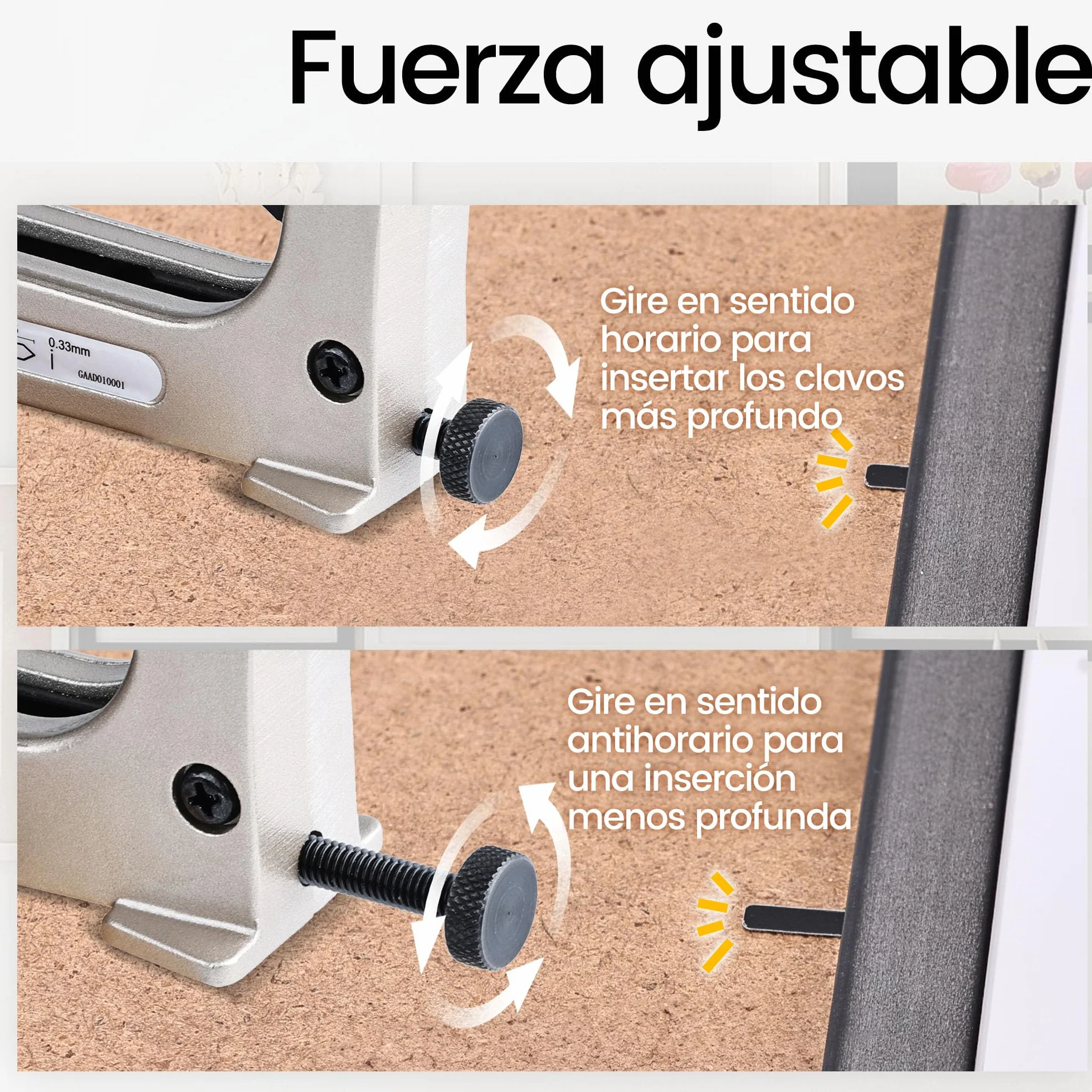 meite HM515 Grapadora para Marcos de Cuadros con 1.000 Puntas Flexibles, Manual Frame Point Driver, Herramienta para Enmarcar Cuadros, Manualidades y Marcos de Fotos