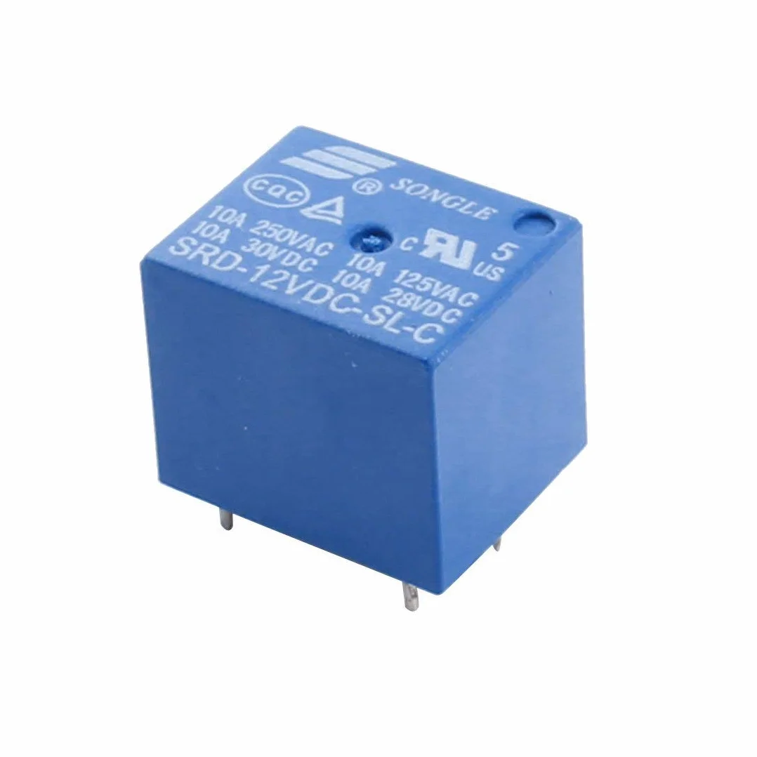 1 Unidad de Relé SRD-12VDC-SL-C Relé Miniatura SPDT Para Soldar PCB 12 Voltios