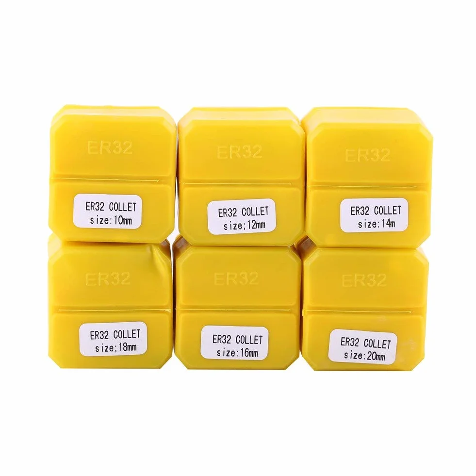 Set de Pinzas de Alta Precisión 6pcs ER32 para la Máquina de Grabado CNC y la Herramienta de Fresado de Torno de 2-20 mm