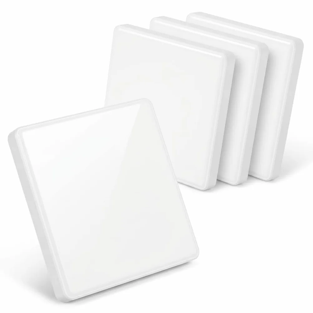 4 tapas ciegas para enchufe cuadrado blanco, cubierta universal para orificios de pared para caja empotrada, cubierta de plástico para enchufes no utilizados y cajas de interruptores en el hogar