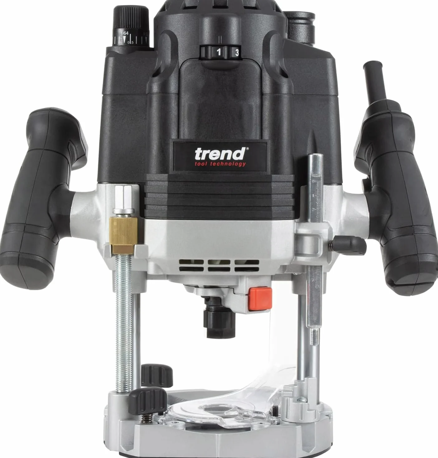 Trend T8 Fresadora de Taller de Inmersión Doble Modo 12mm, Diseñada para Uso Manual y en Banco de Fresado, 2200W, 230V, Negro, T8EK/EURO