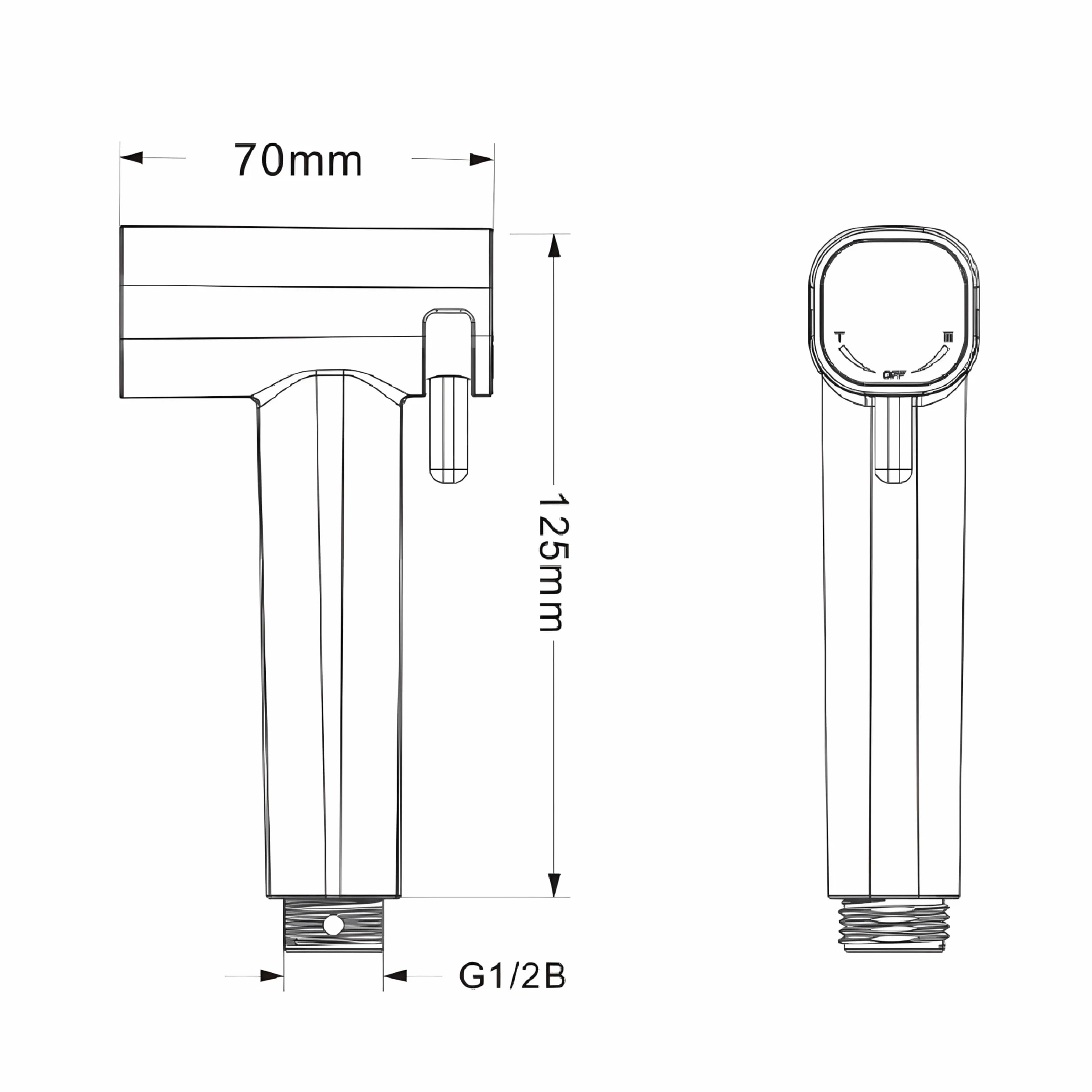 Bidet Sprayer Handheld Adjustable Dual Mode Shower for Toilet Cleaning Bathroom Personal Hygiene