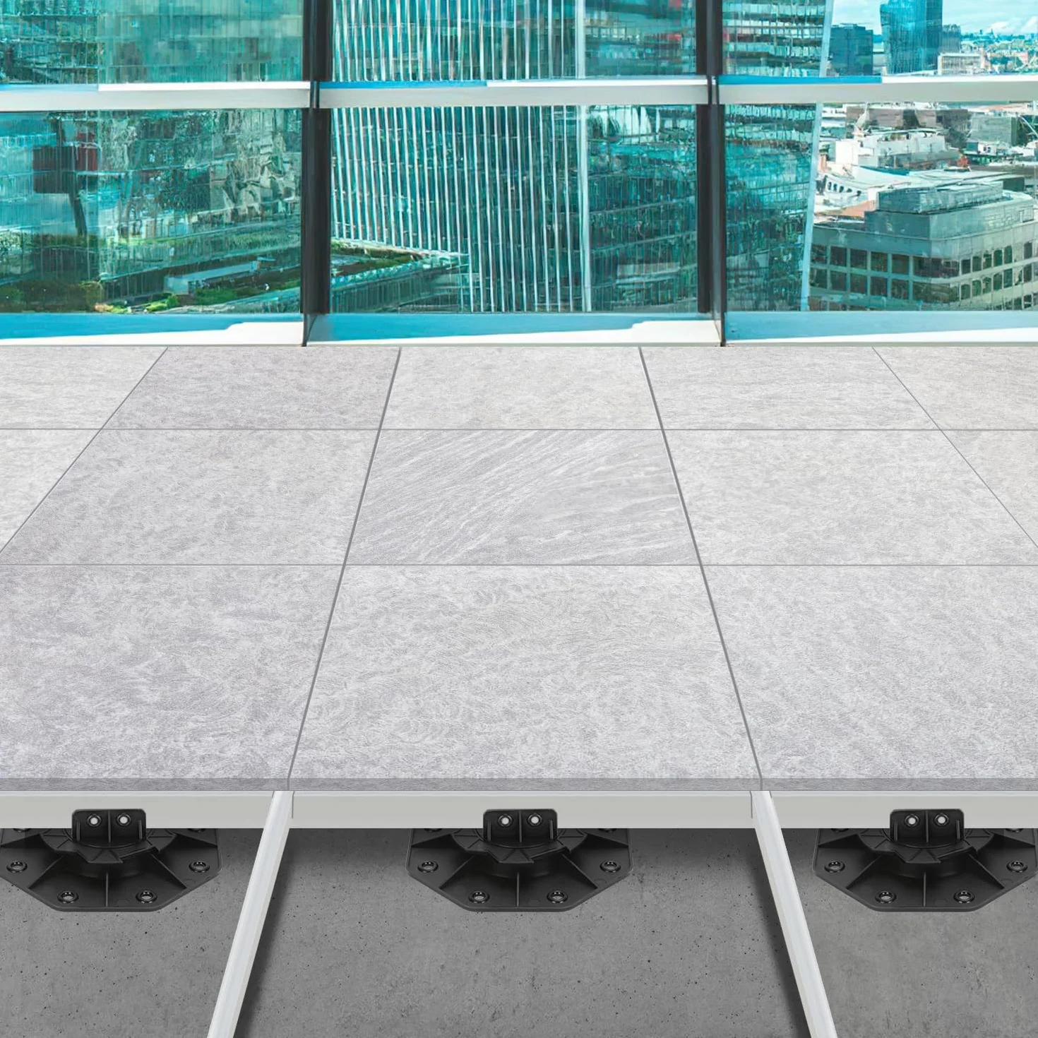 100 rodamientos de altura ajustable, 18-30 mm, rodamientos de terraza con pies ajustables, placas para subestructura de terraza, WPC, capacidad de carga de 600 kg