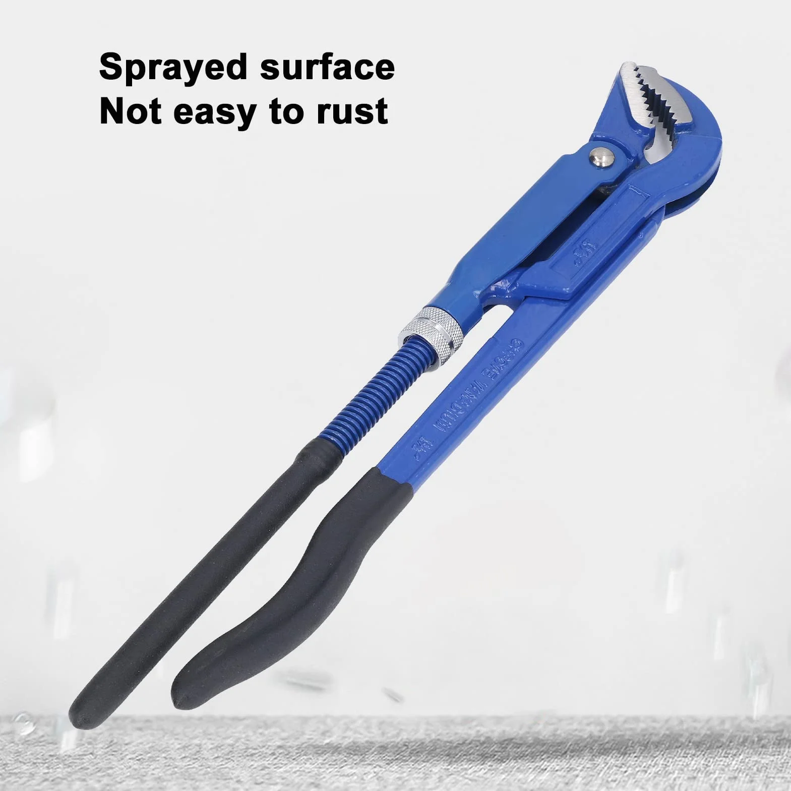 Llave de Tubo, Alicates Universales Métricos de Punta Doblada de 45° Llave Sueca de Acero de Alto Carbono para Abrazadera de Plomería de Baño(1.5 inches),Alicates y herramientas de sujeción