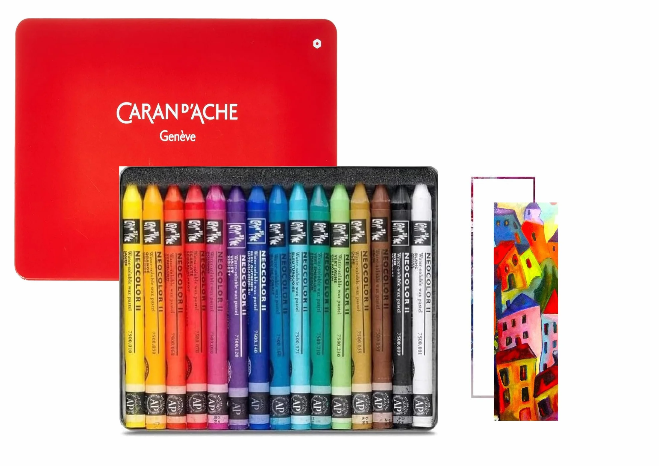 Caran d'Ache Neocolor II Lápices de cera acuarelables Lote de 15