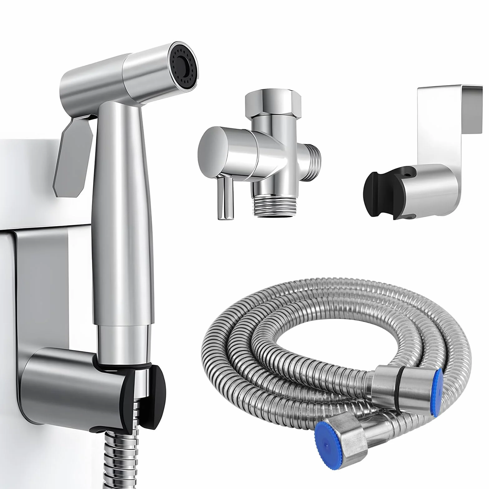 Kit de Pulverizador de Bidé de Mano, Ducha Bidet Acero Inoxidable 1.5m Manguera